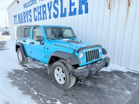 Blue 2017 Jeep Wrangler Unlimited Sport for sale in Saint Marys, OH