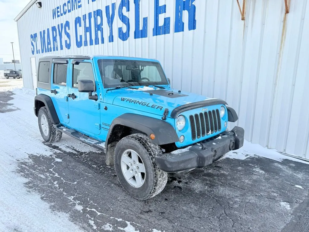 Blue 2017 Jeep Wrangler Unlimited Sport for sale in Saint Marys, OH