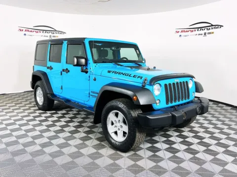 Blue 2017 Jeep Wrangler Unlimited Sport for sale in Saint Marys, OH