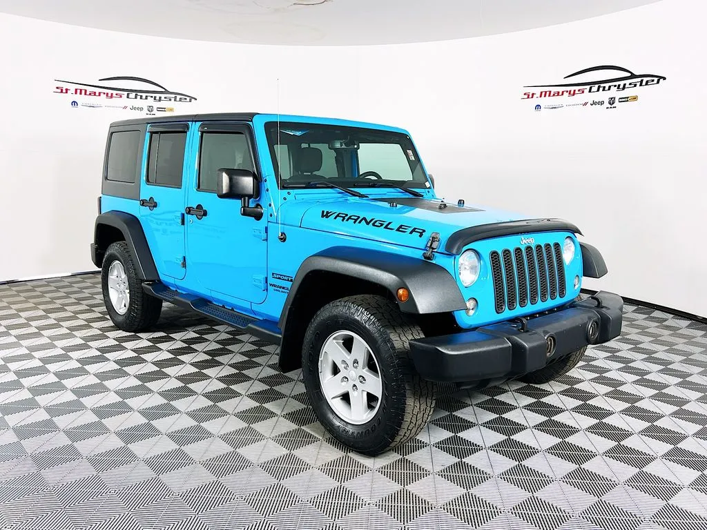 Blue 2017 Jeep Wrangler Unlimited Sport for sale in Saint Marys, OH