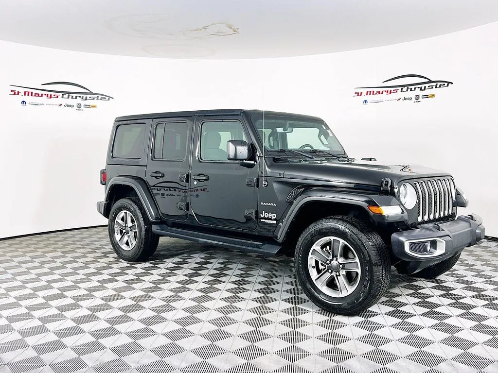 Black 2022 Jeep Wrangler Unlimited Sahara for sale in Saint Marys, OH