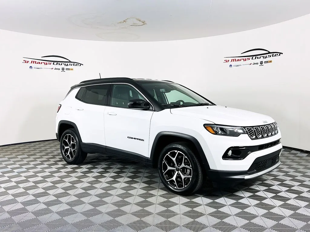 White 2025 Jeep Compass Limited for sale in Saint Marys, OH