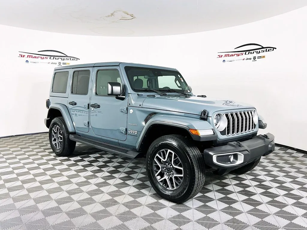 Gray 2024 Jeep Wrangler Sahara for sale in Saint Marys, OH