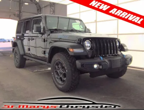 Black 2023 Jeep Wrangler Willys 4xe for sale in Saint Marys, OH