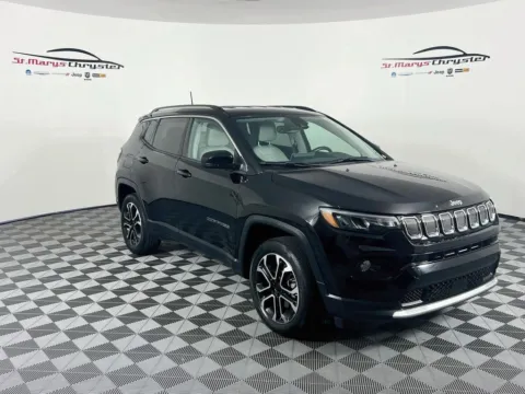 Black 2022 Jeep Compass Limited for sale in Saint Marys, OH