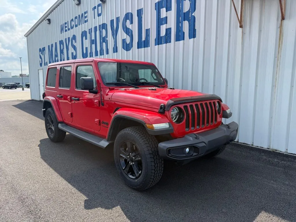Red 2020 Jeep Wrangler Unlimited Sahara Altitude for sale in Saint Marys, OH