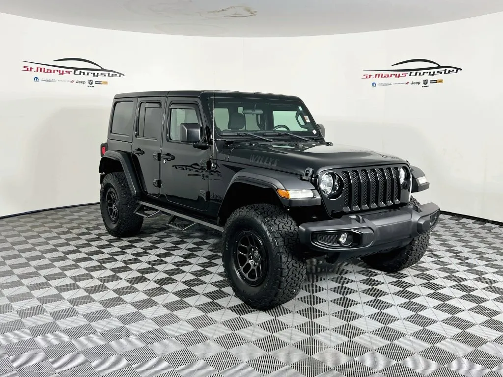 Black 2023 Jeep Wrangler Willys for sale in Saint Marys, OH