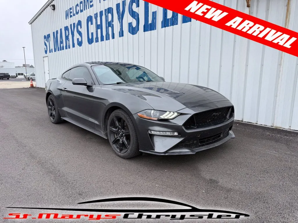 Gray 2018 Ford Mustang EcoBoost Premium for sale in Saint Marys, OH