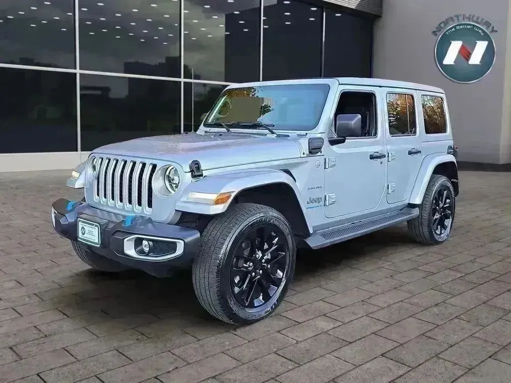 Silver 2023 Jeep Wrangler 4xe Sahara for sale in Newton, NJ
