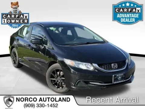 Black 2015 Honda Civic LX Sedan 4D for sale in Norco, CA