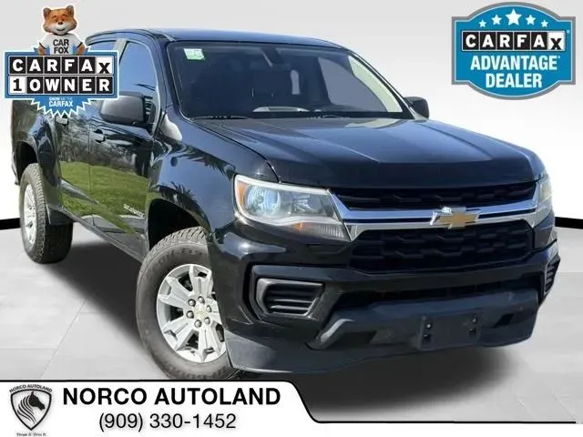 Black 2021 Chevrolet Colorado Crew Cab Work Truck Pickup 4D 5 ft for sale in Norco, CA