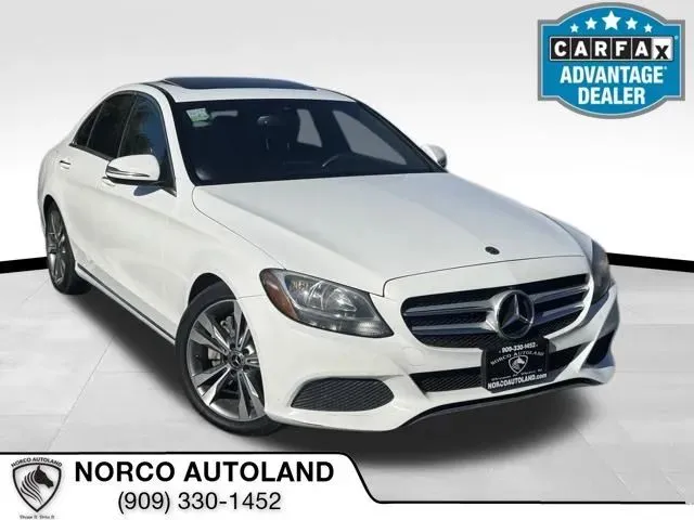 White 2018 Mercedes-Benz C-Class C 300 Sedan 4D for sale in Norco, CA