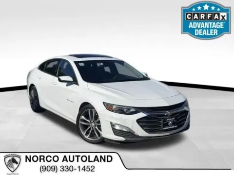 White 2021 Chevrolet Malibu LT Sedan 4D for sale in Norco, CA