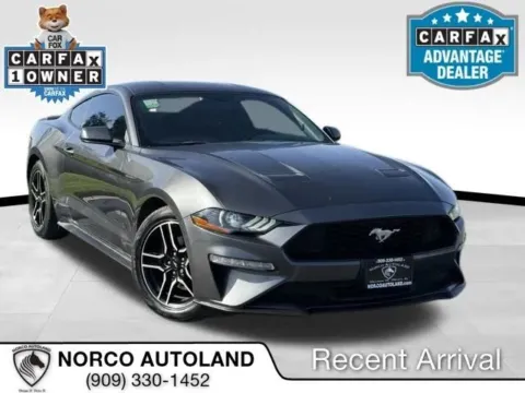 Gray 2018 Ford Mustang EcoBoost Coupe 2D for sale in Norco, CA