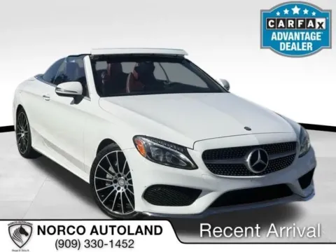 White 2017 Mercedes-Benz C-Class C 300 Cabriolet 2D for sale in Norco, CA