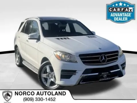 White 2015 Mercedes-Benz M-Class ML 350 Sport Utility 4D for sale in Norco, CA