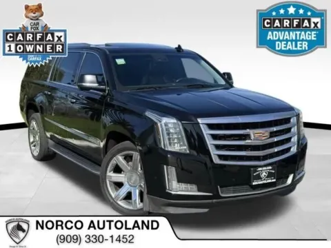 Black 2019 Cadillac Escalade ESV Luxury Sport Utility 4D for sale in Norco, CA