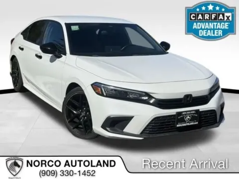 White 2022 Honda Civic Sport Sedan 4D for sale in Norco, CA