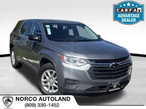 Gray 2018 Chevrolet Traverse LS Sport Utility 4D for sale in Norco, CA