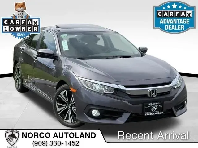 Silver 2017 Honda Civic EX-T Sedan 4D for sale in Norco, CA