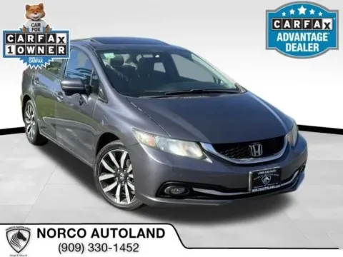 Gray 2015 Honda Civic EX-L Sedan 4D for sale in Norco, CA
