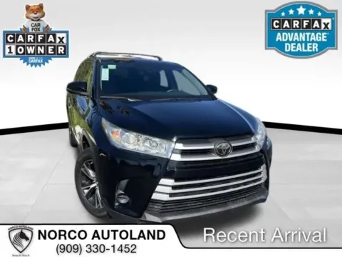 Black 2019 Toyota Highlander LE Sport Utility 4D for sale in Norco, CA
