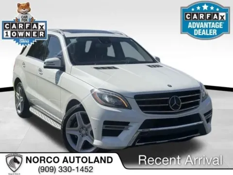 White 2014 Mercedes-Benz M-Class ML 350 4MATIC Sport Utility 4D for sale in Norco, CA