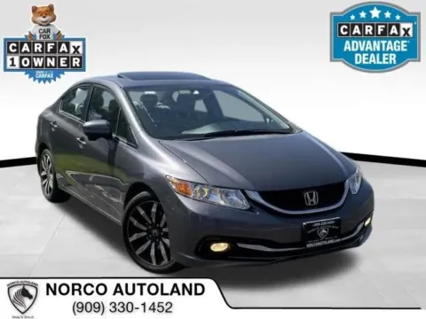 Gray 2015 Honda Civic EX-L Sedan 4D for sale in Norco, CA