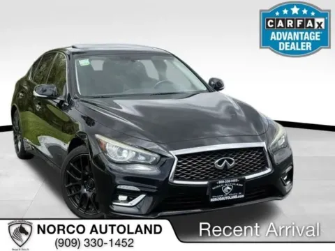 Black 2018 INFINITI Q50 3.0t LUXE Sedan 4D for sale in Norco, CA