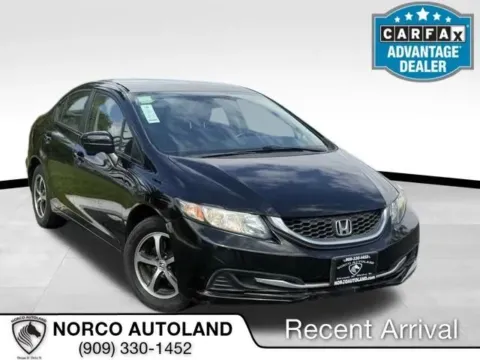Black 2015 Honda Civic SE Sedan 4D for sale in Norco, CA