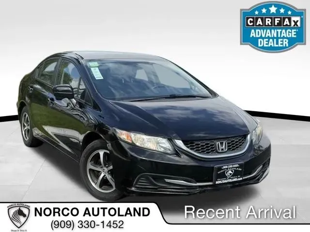 Black 2015 Honda Civic SE Sedan 4D for sale in Norco, CA