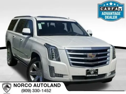 White 2018 Cadillac Escalade ESV Premium Luxury Sport Utility 4D for sale in Norco, CA