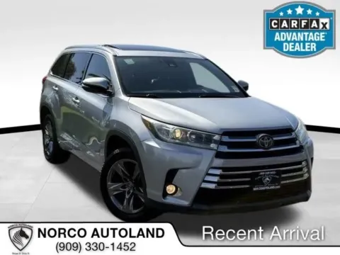 Silver 2017 Toyota Highlander Limited Platinum Sport Utility 4D for sale in Norco, CA