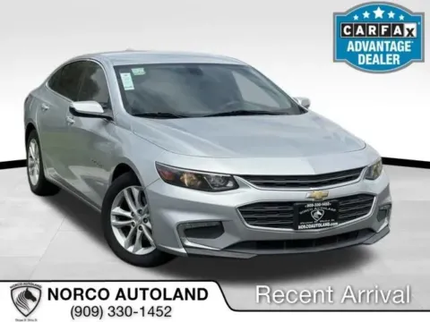 Silver 2018 Chevrolet Malibu LT Sedan 4D for sale in Norco, CA