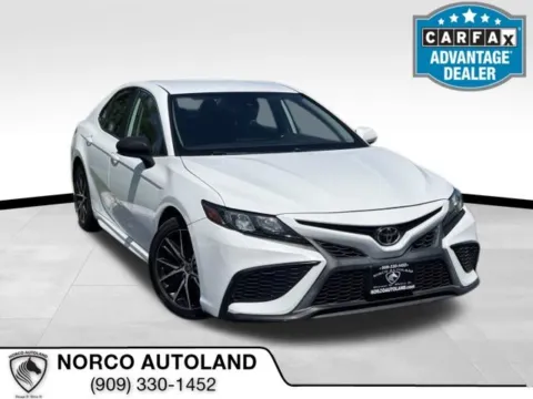 White 2021 Toyota Camry SE for sale in Norco, CA