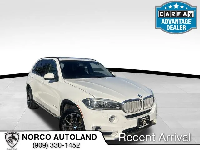 White 2015 BMW X5 xDrive35i for sale in Norco, CA