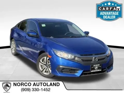 Blue 2017 Honda Civic LX Sedan 4D for sale in Norco, CA