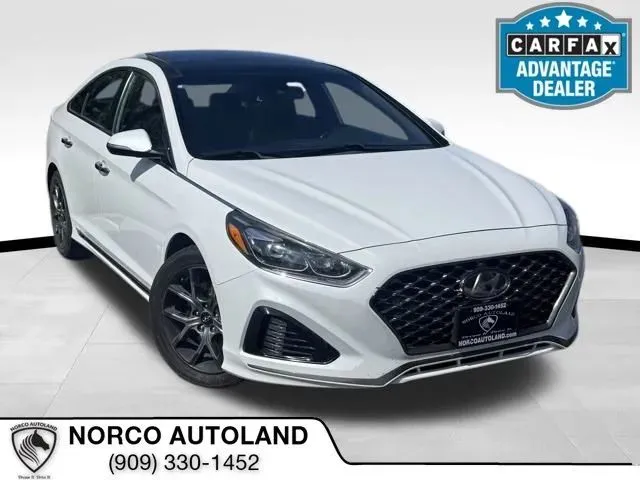 White 2019 Hyundai Sonata Limited 2.0T Sedan 4D for sale in Norco, CA