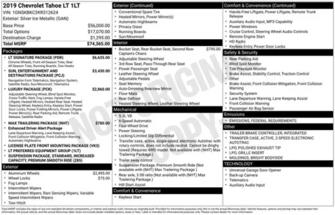 Photos of 2019 Chevrolet Tahoe LT for sale in Ottumwa, IA at Gregg Young Toyota of Ottumwa