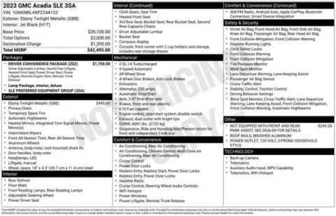 Photos of 2023 GMC Acadia SLE for sale in Ottumwa, IA at Gregg Young Toyota of Ottumwa