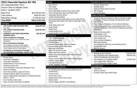 Photos of 2022 Chevrolet Equinox RS for sale in Ottumwa, IA at Gregg Young Toyota of Ottumwa