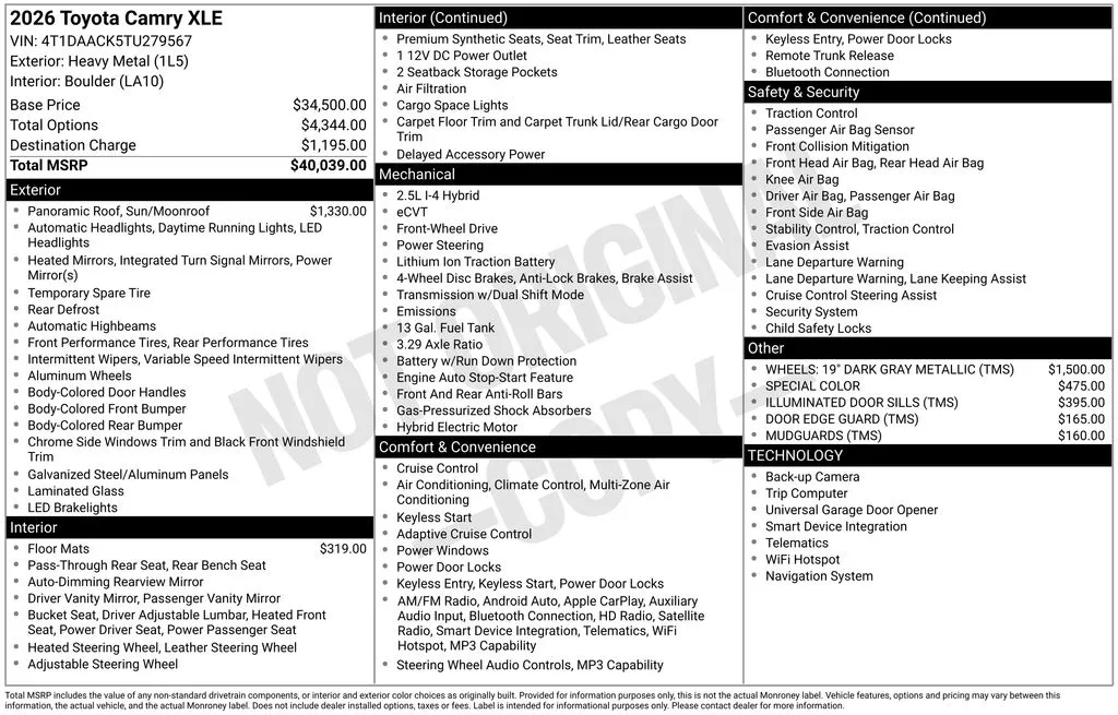 2026 Toyota Camry for sale in Ottumwa, IA