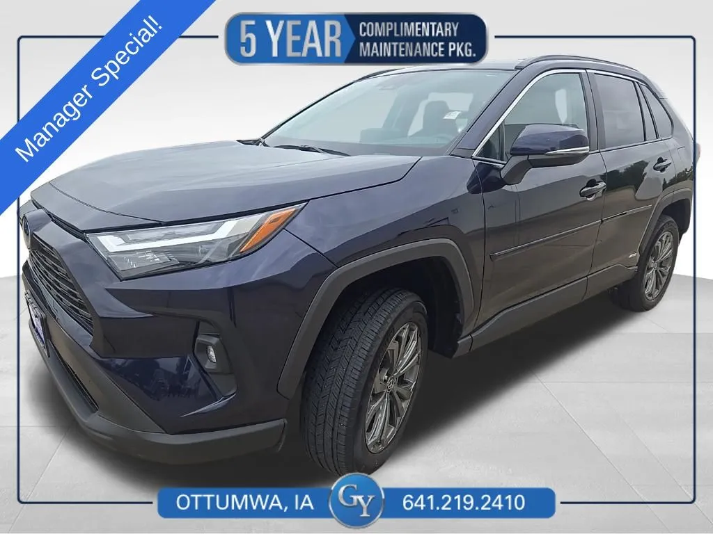 Blue 2024 Toyota RAV4 Hybrid XLE Premium for sale in Ottumwa, IA