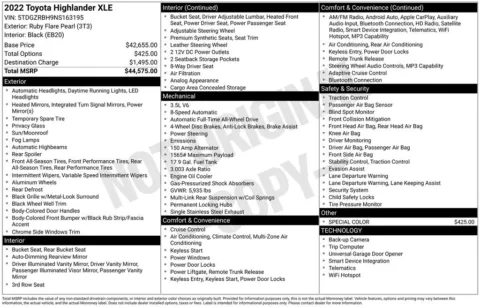 Photos of 2022 Toyota Highlander XLE for sale in Ottumwa, IA at Gregg Young Toyota of Ottumwa