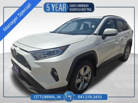 White 2020 Toyota RAV4 Hybrid Limited for sale in Ottumwa, IA