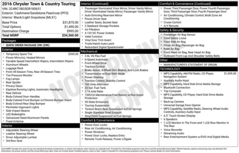 Photos of 2016 Chrysler Town & Country Touring for sale in Ottumwa, IA at Gregg Young Toyota of Ottumwa