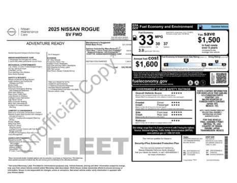 Photos of 2025 Nissan Rogue SV for sale in Ottumwa, IA at Gregg Young Toyota of Ottumwa