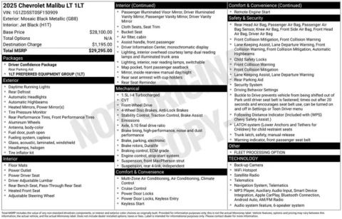 Photos of 2025 Chevrolet Malibu LT for sale in Ottumwa, IA at Gregg Young Toyota of Ottumwa