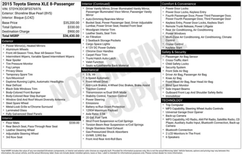 Photos of 2015 Toyota Sienna XLE for sale in Ottumwa, IA at Gregg Young Toyota of Ottumwa