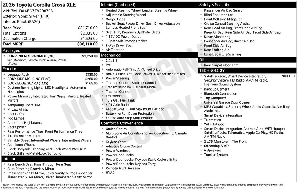 2026 Toyota Corolla Cross XLE for sale in Ottumwa, IA